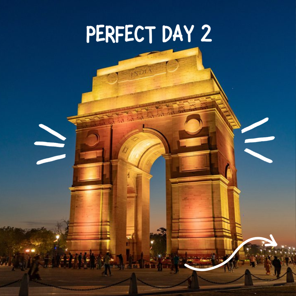 This image represents the India Gate, New Delhi. Dine