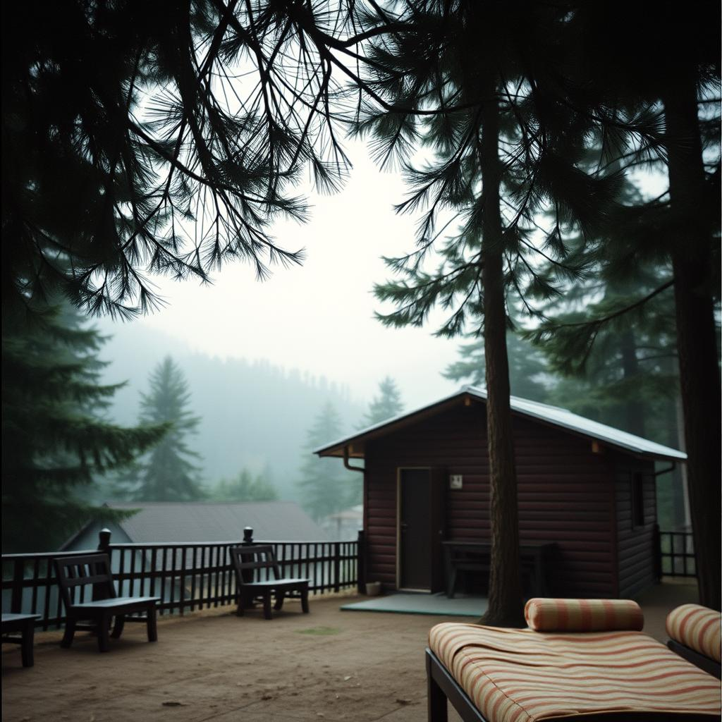 Budget hostel stay in Kasol, surrounded by pine trees