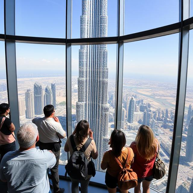 Top tower adventure activity in Dubai at Burj Khalifa observation deck
