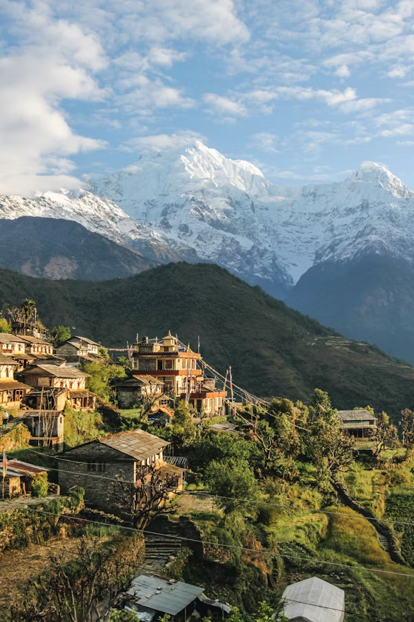 This is picture of Nepal From trekking in the Himalayas to savoring tea in a countryside homestay, your journey can be rich in experiences without stretching your wallet.
