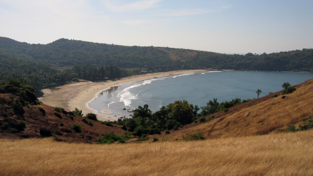 The Kudle Beach, a crescent-shaped beach.