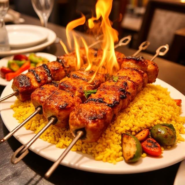 Grilled kebabs with rice – Best fascinating food experience during Dubai tour