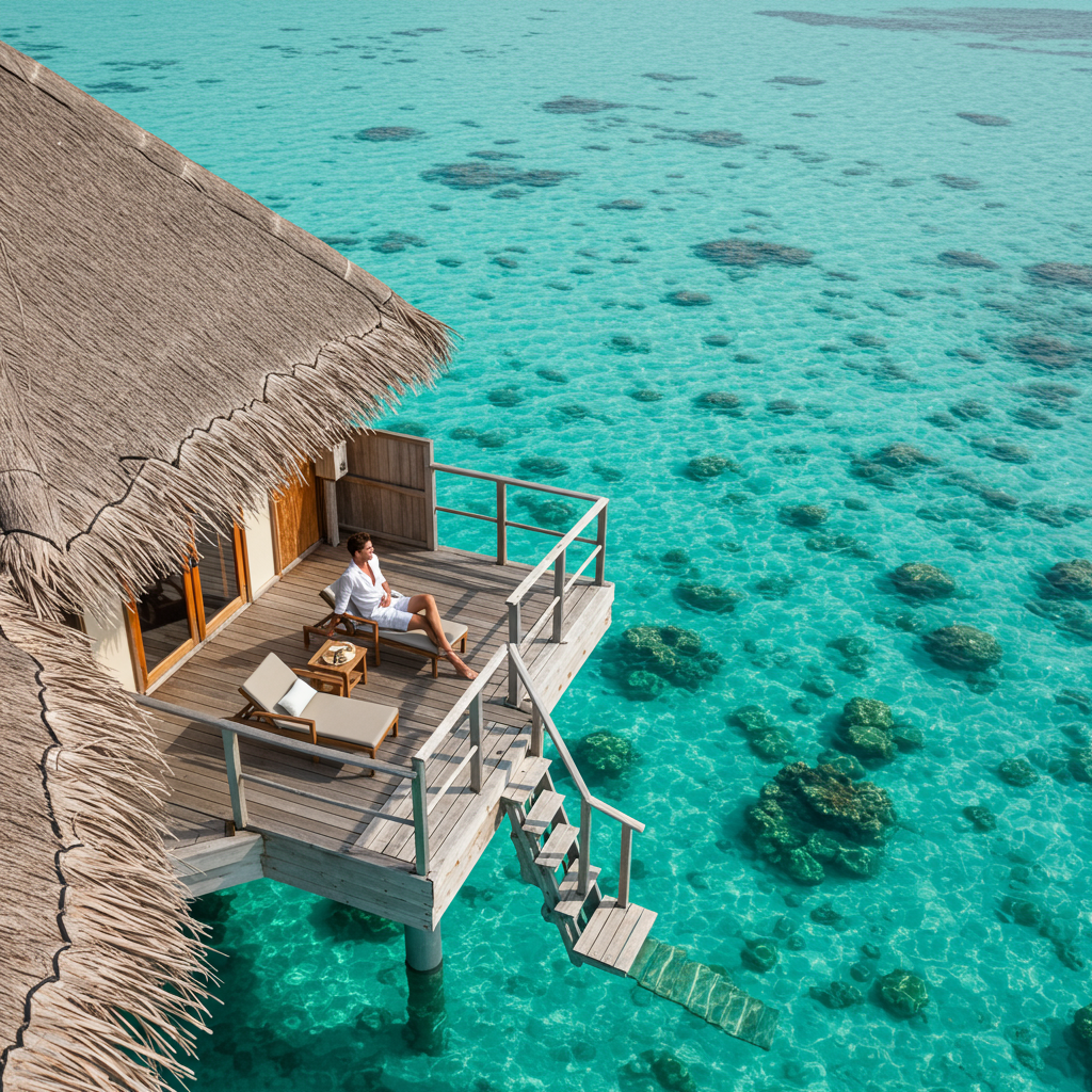 The Maldives is a romantic, warm gateway ideal for beach vacations in winter.
