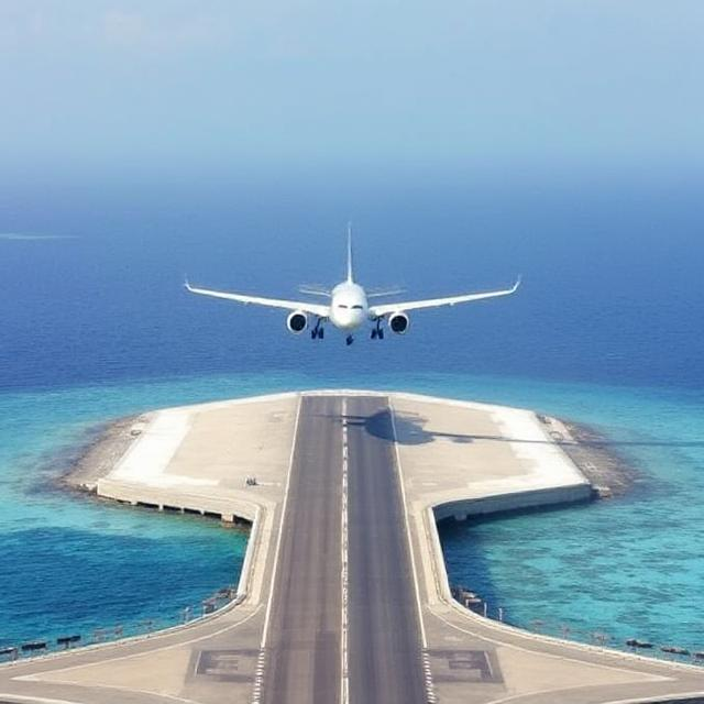 Budget flight arrival for Maldives trip in $1000.