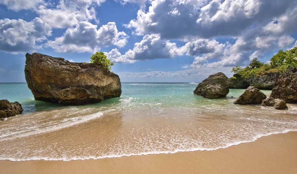 Blue water on a beach side: Bali Budget Trip