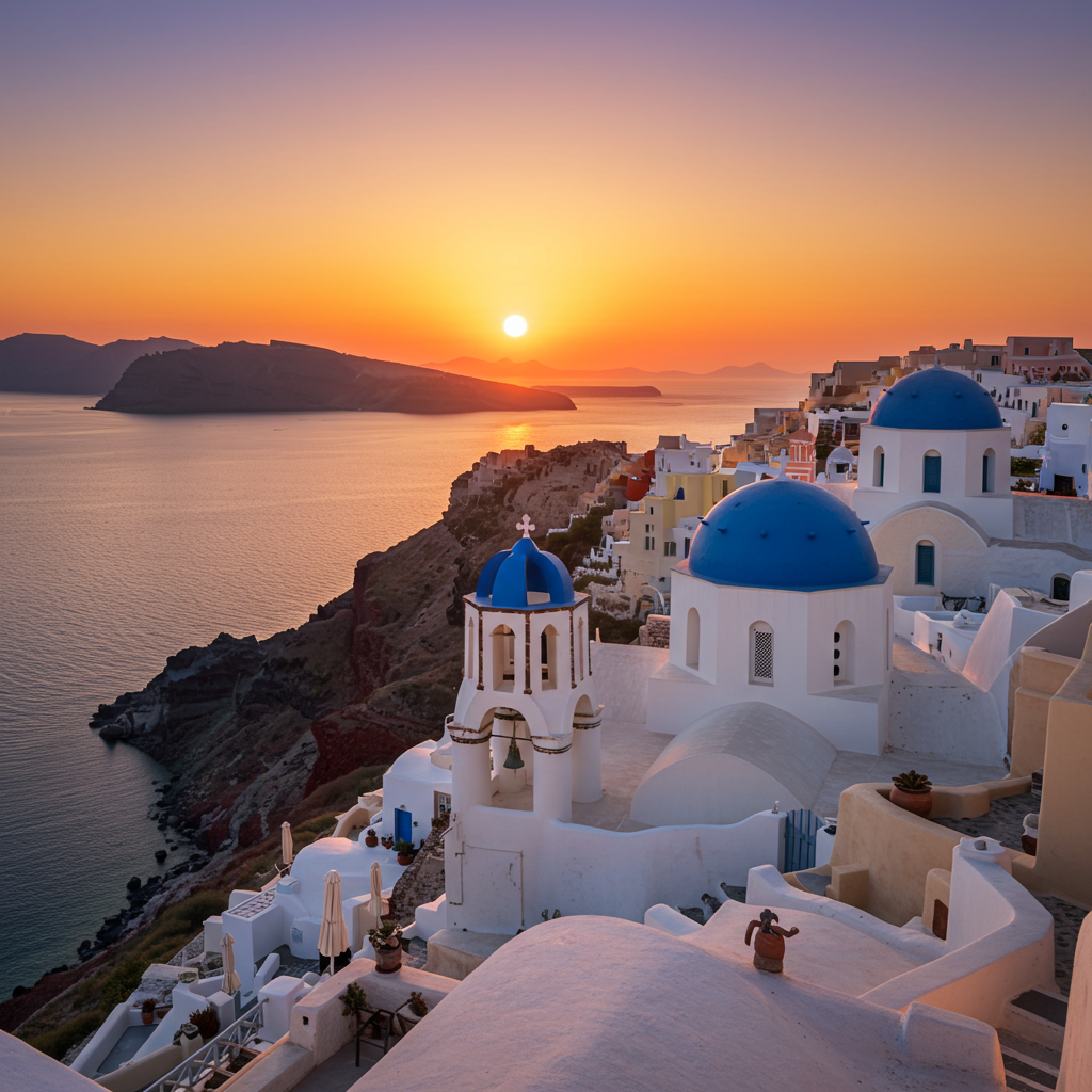 Santorini offers warm gateways and peaceful winter travel escapes.